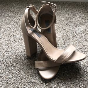 Steve Madden nude strap heels